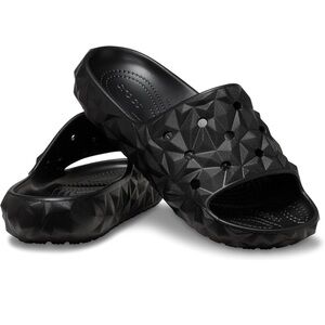 Crocs Miami Slide Sandals Black Geometric Diamond Size M6 W8